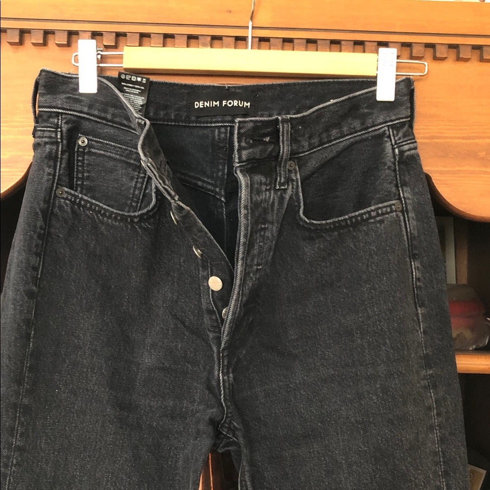 Denim Forum Dillon High Rise Slim Dark Wash Jeans